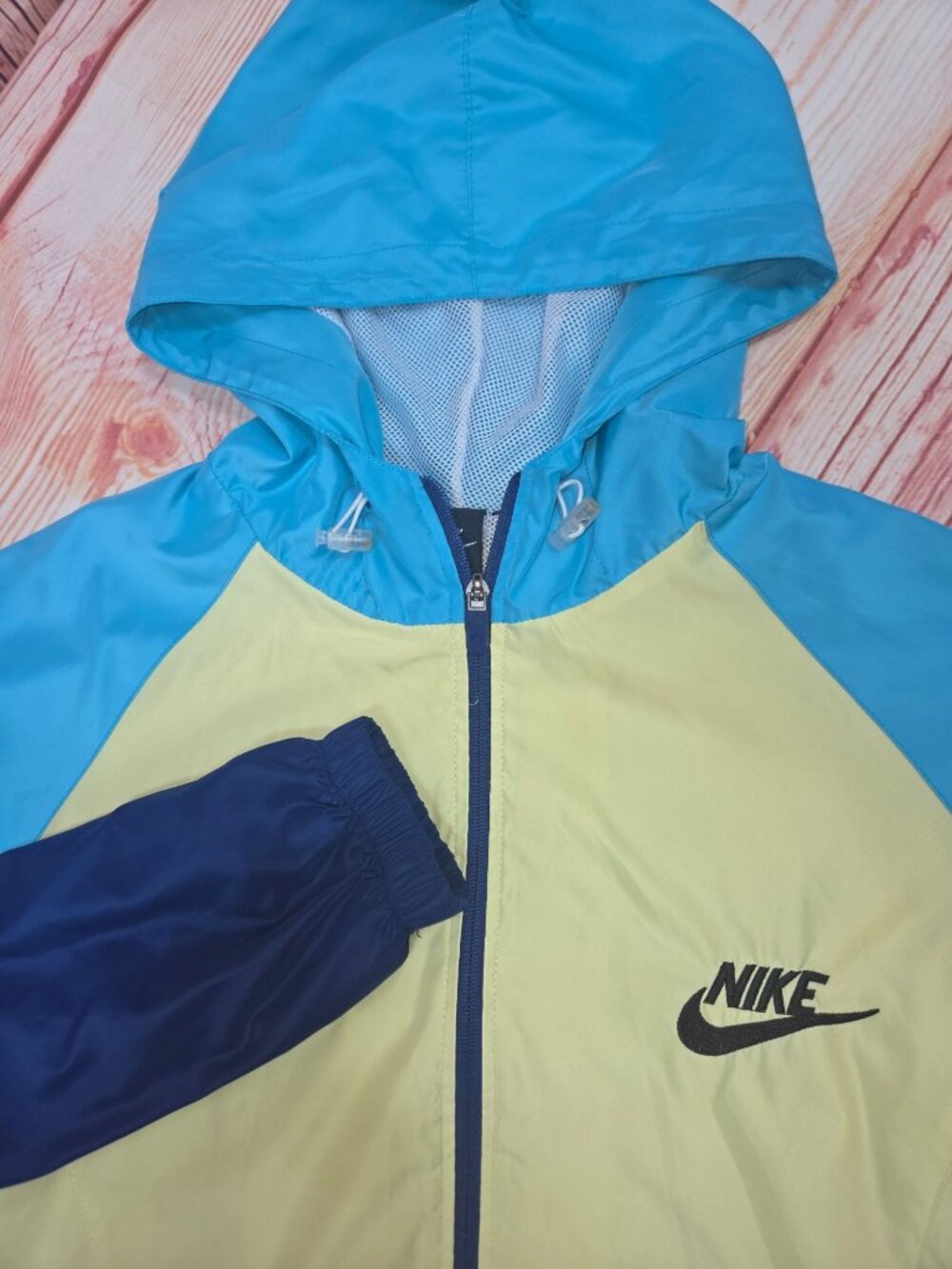 Nike Mens Colorblock Hooded Windbreaker Jacket Large * Full-Zip